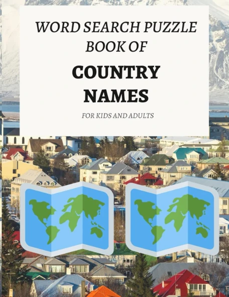 Word Search Puzzle For Names Of All Countries In The - Large Print: Great For Gifts, Perfect For Adults, Kids And Teens. Very Good Activity Book For Brain Activity ürün görseli 1