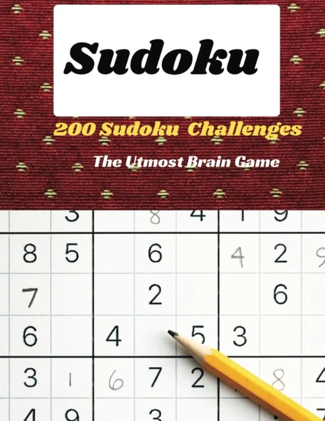 Sudoku Puzzle For Adults, Large Print Sudoku Brain Teaser, Medium To Hard: Brain Game Sudoku Puzzle With Solution: Great For Puzzle Lovers With The Brain Stimulated: Keep Your Brain ürün görseli 1