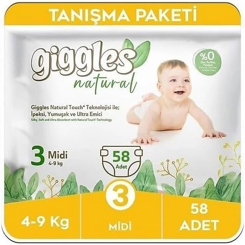 Giggles 3 Numara Midi 1 Paket 58 Adet ürün görseli 1