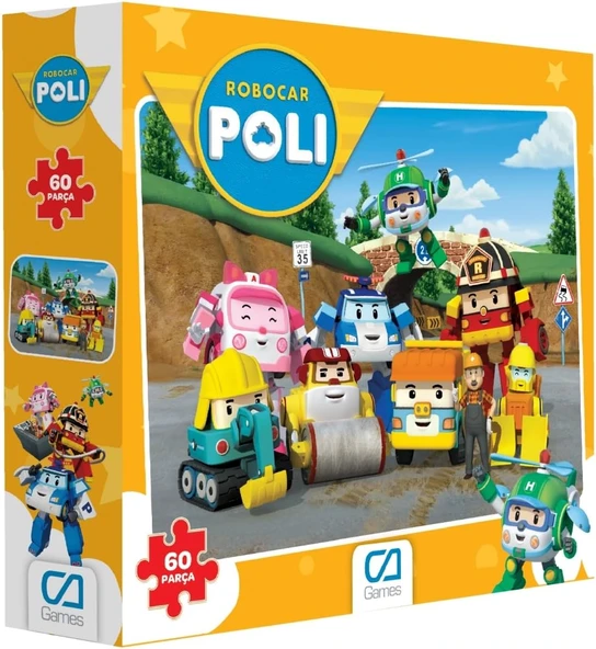 Ca Games Robocar Poli Temalı 60 Parça 34X24Cm Çocuk Puzzle Yapboz Serisi ürün görseli 1