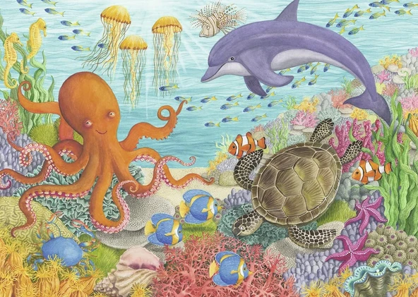 Ravensburger 35P Puzzle Okyanus Canlıları ürün görseli 1