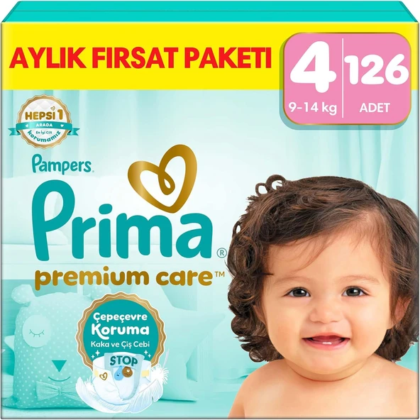Bebek Bezi Care 4 Numara 126 Adet Aylık Fırsat Paketi ürün görseli 1