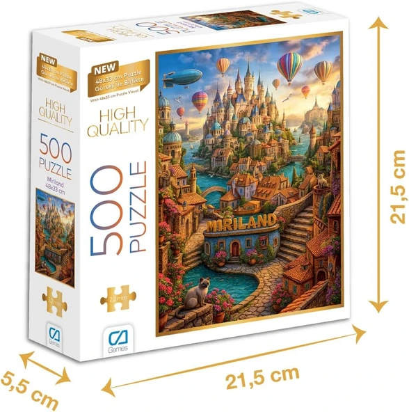 Ca Games Miriland 500 Parça 2,2Mm Kalınlık 48X33Cm Profesyonel Hobi Puzzle Yapboz Serisi ürün görseli 1