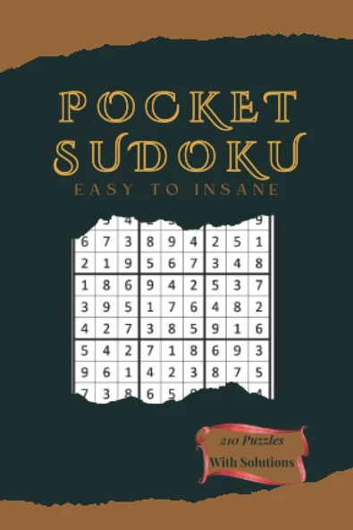 Independently Published Pocket Sudoku With Solutions: Convenient Pocket Size, 2 Puzzles Per Pages Perfect Pocket Size 4X6 Inches With Solutions And Different Levels (Easy - Hard - Insane) ürün görseli 1