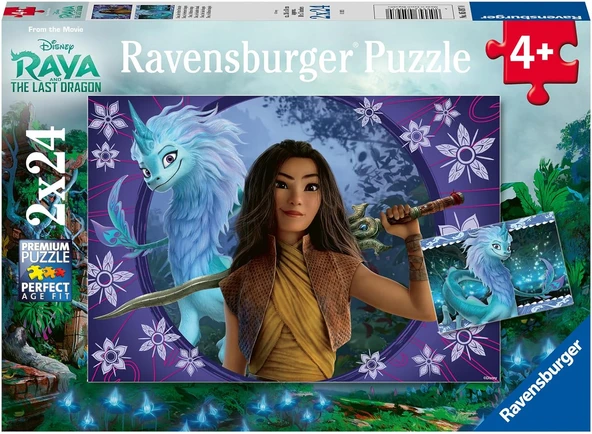 Ravensburger Puzzles 2X24 P - Sisu, The Last Dragon/Disney Raya And The Last Dragon ürün görseli 1