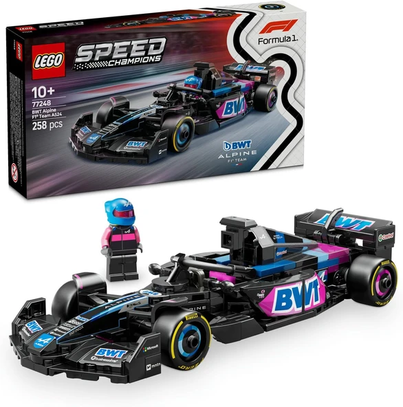 Speed Champions Bwt Alpine F1 Team A524 Yarış Arabası 77248 – 10 Yaş Üzeri Çocuklar Için Koleksiyonluk Sürücü Minifigürü İçeren Yapım Seti (258 Parça) ürün görseli 1