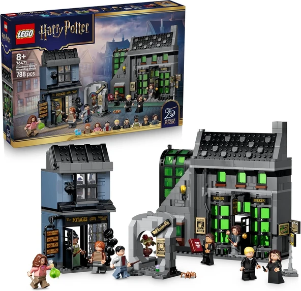 Harry Potter Knockturn Yolu Büyücü Mağazaları 76471-8 Yaş Üzeri Çocuklar Için 2 Dükkan, 8 Minifigür 1 Patronus'U İçeren Yaratıcı Oyuncak Yapım Seti, Hediye Fikri (788 Parça) ürün görseli 1