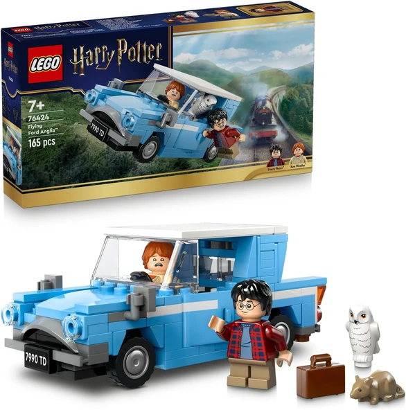 Harry Potter Uçan Ford Anglia 76424 – 7 Yaş Üzeri Çocuklar Için Hediye Fikri, Harry Potter, Ron Weasley Hedwig Minifigürleri İçeren Koleksiyonluk Yaratıcı Oyuncak Yapım Seti (165 Parça) ürün görseli 1