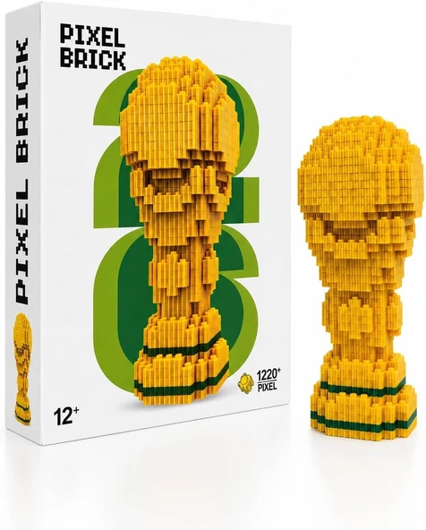 Dünya Kupası Tasarımlı Büyük Parçalı Blok Oyuncak Seti Big Pixel Brick Set ürün görseli 1