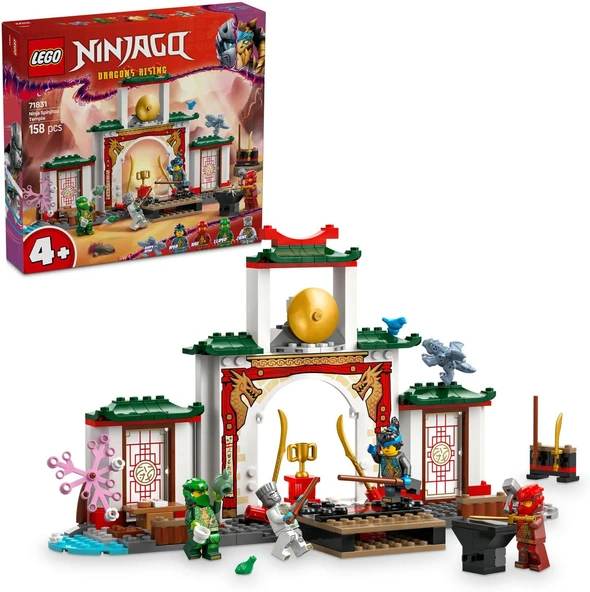 Ninjago Ninja Spinjitzu Tapınağı 71831-4 Yaş Üzeri Çocuklar Için 4 Minifigürle Ejderha Modeli İçeren Yaratıcı Oyuncak Yapım Seti, Doğum Günü Hediyesi (158 Parça) ürün görseli 1