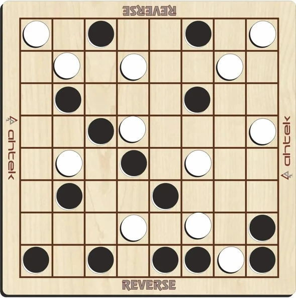 Ahşap Reverse Zeka Strateji Oyunu, Reversi Eticset318 ürün görseli 1