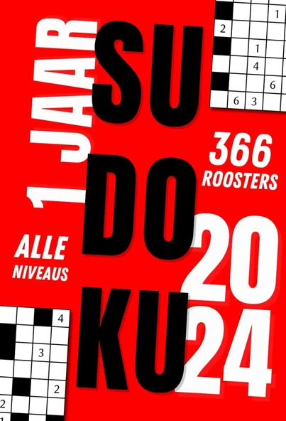 Sudoku 2024, 1 Rooster Per Dag: 366 Sudoku Puzzels Voor Volwassenen, 4 Moeilijkheidsgraden, Medium Formaat ürün görseli 1
