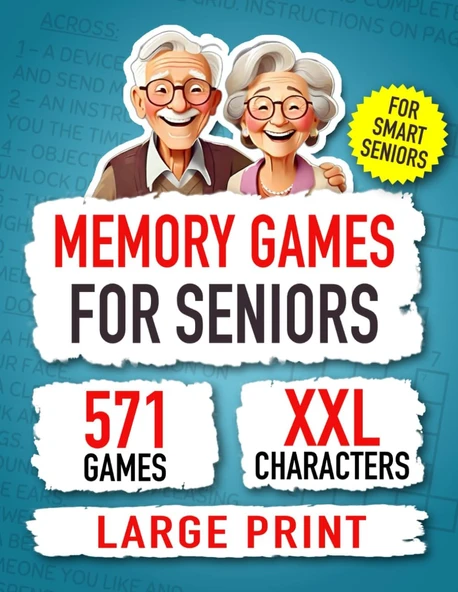 Independently Published Memory Games For Seniors: Activates Your Mind With 571 Engaging And Stimulating Activities, Perfect For Seniors And Brilliant Grandparents. ürün görseli 1