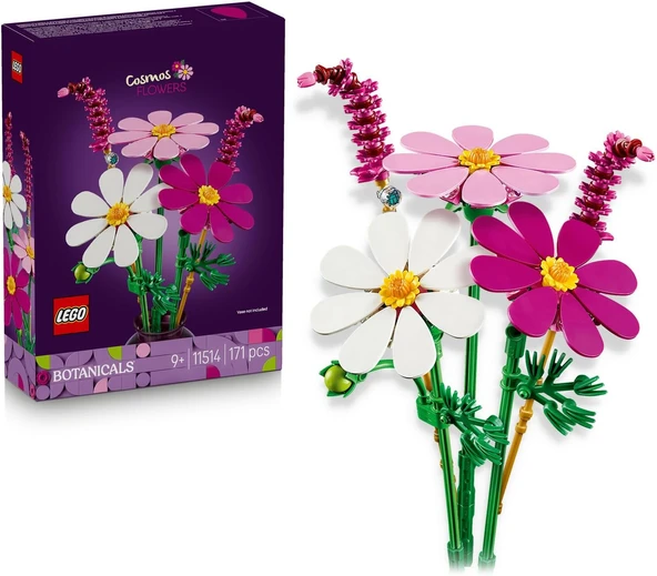 Botanicals Kozmos Çiçekleri 11514-9 Yaş Üzeri Çocuklar Için Beyaz, Pembe Mor Renkli Çiçekler İçeren Yaratıcı Oyuncak Yapım Seti, Doğum Günü Hediyesi Fikri (171 Parça) ürün görseli 1