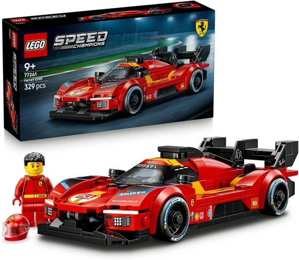 Speed Champions Ferrari 499P 77261-9 Yaş Üzeri Çocuklar Için Lastiklerde Baskısı Gibi Gerçekçi Detaylar İçeren Yaratıcı Oyuncak Yapım Seti, Çocuklar Için Hediye Fikri (329 Parça) ürün görseli 1