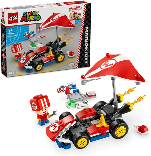 Super Mario: Mario Kart – Standard Kart 72032, 7 Yaş Üzeri Erkek Kız Çocukları Için Yaratıcı Oyuncak Yapım Seti, Toad Figürü Fazlası, Doğum Günü Hediyesi (174 Parça) ürün görseli 1