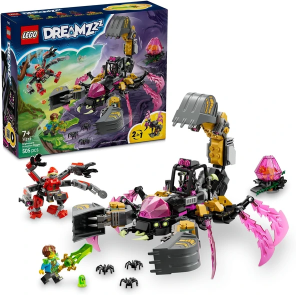 Dreamzzz Kabus Akrep Kazıcı 71513 – 7 Yaş Üzeri Çocuklar Için Arika, Cooper Koleksiyonluk Yeşil Kılıçlı Mateo Minifigürü İçeren 2 İnşa Seçenekli Oyuncak Yapım Seti, Hediye Fikri (505 Parça ürün görseli 1