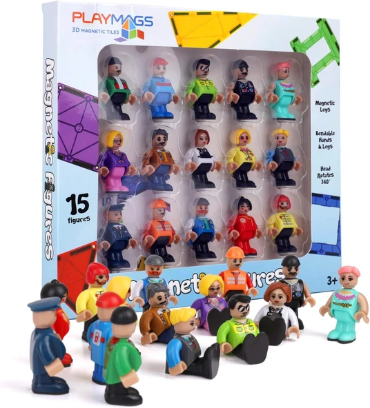 Playmags Manyetik Figürler I 15 Parçalı Set ürün görseli 1