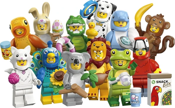 Minifigures Hayvanlar Seri 28 71051 – 5 Yaş Üzeri Çocuklar Için Papağan, Aslan Sevimli Tavşan Dahil 12 Sürpriz Minifigürden 1'Ini İçeren Yaratıcı Oyuncak Yapım Seti, Hediye Fikri (7 Parça) ürün görseli 1