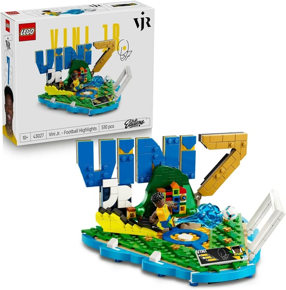 Editions Vini Jr. – Unutulmaz Futbol Anları 43027-10 Yaş Üzeri Çocuklar Için Minifigür Koleksiyonluk Levha İçeren Yaratıcı Oyuncak Yapım Seti, Çocuklar Için Hediye Fikri (510 Parça) ürün görseli 1