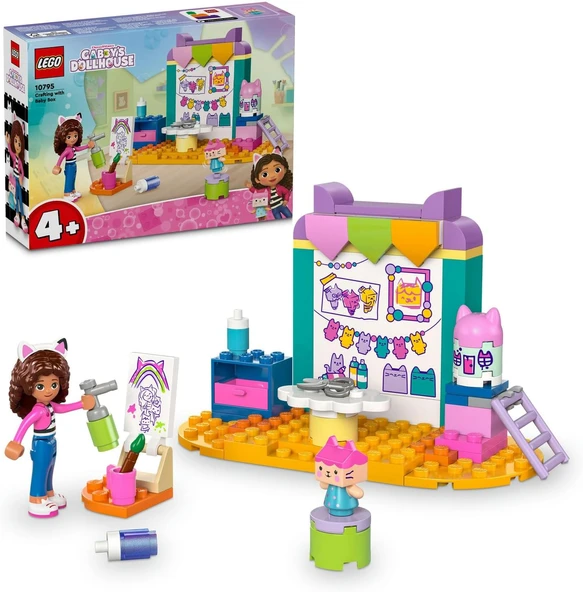 4+ Gabby’S Dollhouse Karton Yavru Ile El Sanatları 10795, 4 Yaş Üzeri Çocuklar Için Gabby Minifigürü İçeren Yaratıcı Oyuncak Yapım Seti (60 Parça) ürün görseli 1