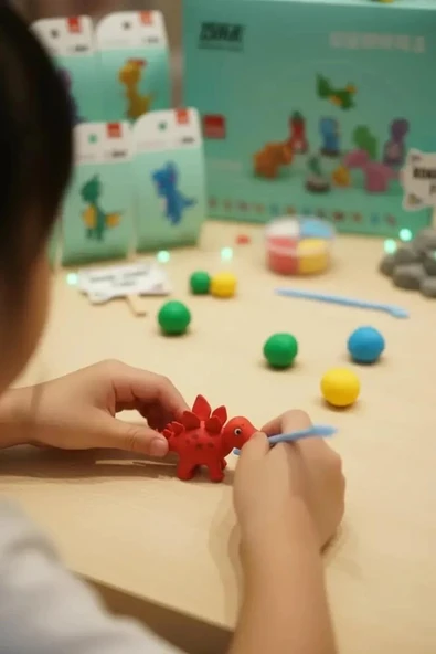 Miniso Kil Serisi Bebek Dinozor Eğitici Oyun Hamuru Seti 15,5 Cm, 2017096310102 ürün görseli 1