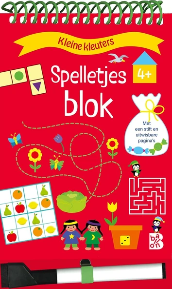 Spelletjesblok Met Viltstift 4+ (Kleine Kleuters, 1) ürün görseli 1