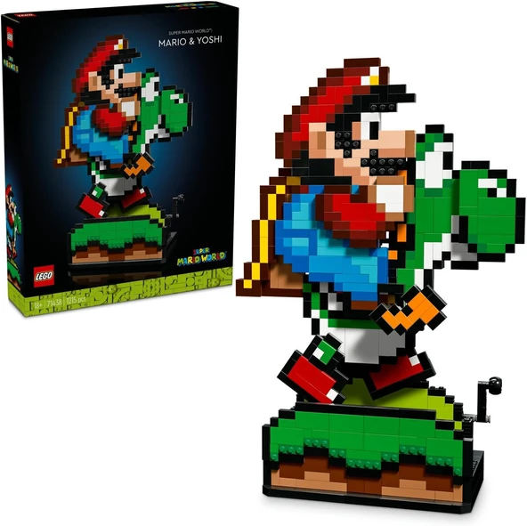 Super Mario Super Mario World: Mario Yoshi 71438 - Yetişkinler Için Sergilenebilir Koleksiyonluk Yapım Seti (1215 Parça) ürün görseli 1