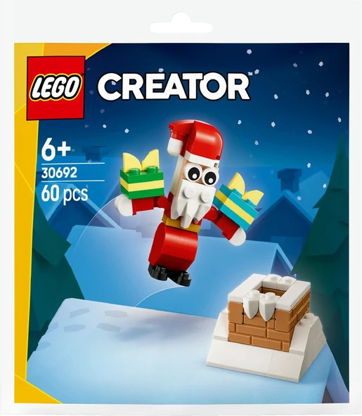 Creator Noel Baba Ile Baca Eğlencesi 30692 – 6 Yaş Üzeri Erkek Kız Çocuklar Için Hayal Gücünü Geliştiren Oyuncak Yapım Seti, Yeni Yıl Temalı Doğum Günü Hediye Fikri (60 Parça) ürün görseli 1