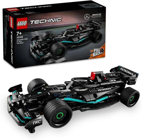 Technic Mercedes-Amg F1 W14 E Performance Pull-Back 42165-7 Yaş Üzeri Çocuklar Için Koleksiyonluk Yaratıcı Yarış Arabası Model Yapım Seti, Doğum Günü Hediyesi Fikri (240 Parça) ürün görseli 1