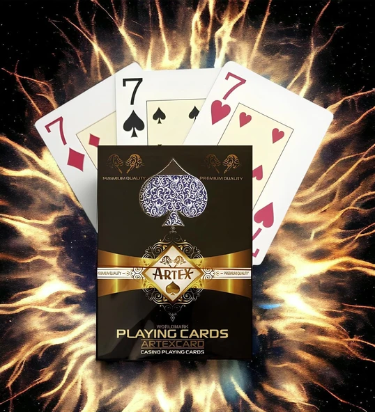 Artex Boy Plastik Poker Oyun Kağıdı (Casino Playing Cards) (Mavi) ürün görseli 1