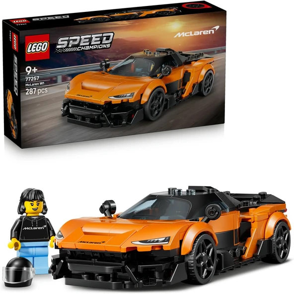 Speed Champions Mclaren W1 Gerçek Süper Araba 77257-9 Yaş Üzeri Çocuklar Için Mclaren Kıyafetli Sürücü Figürü İçeren Yaratıcı Oyuncak Yarış Arabası Yapım Seti, Hediye Fikri (287 Parça) ürün görseli 1
