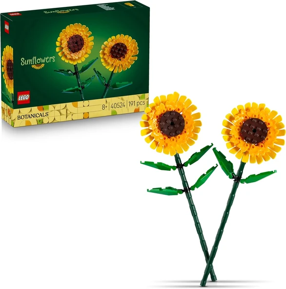 Botanicals Ayçiçeği 40524 – 8 Yaş Üzeri Çocuklar Için Doğum Günü Hediyesi Fikri, Ayarlanabilir Yeşil Saplı Yapraklı 2 Ayçiçeği İçeren Dekoratif Yaratıcı Oyuncak Yapım Seti (191 Parça) ürün görseli 1