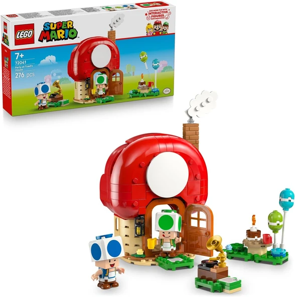 Super Mario Toad Evinde Parti 72041 – 7 Yaş Üzeri Çocuklar İçin Parti Temalı Yaratıcı Oyuncak Yapım Seti, Eğlenceli Oyun Deneyimi Hediye Fikri, Koleksiyonluk Model (276 Parça) ürün görseli 1
