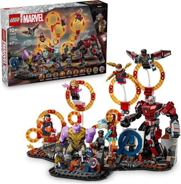 | Avengers: Endgame Son Savaş 76323, 10 Yaş Üzeri Kız Erkek Çocukları Için Kaptan Amerika Iron Man Dahil 9 Süper Kahraman Minifigürü İçeren Yaratıcı Oyuncak Yapım Seti (621 Parça ürün görseli 1