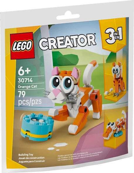 Creator Turuncu 30714 – 6 Yaş Üzeri Kız Erkek Çocuklar Için Timsaha Yuvası, 2 Yumurtası Olan 1 Baykuşa Dönüşebilen Yaratıcı Oyuncak Yapım Seti, Doğum Günü Hediyesi Fikri (79 Parça) ürün görseli 1