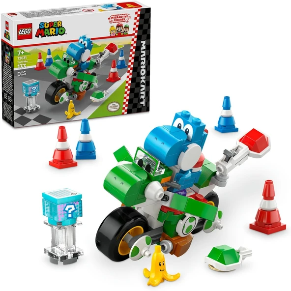 Super Mario: Mario Kart – Yoshi Bike 72031, 7 Yaş Üzeri Erkek Kız Çocukları Oyuncular Için Yaratıcı Oyuncak Yapım Seti, Oyuncular İçin Doğum Günü Hediyesi (133 Parça) ürün görseli 1
