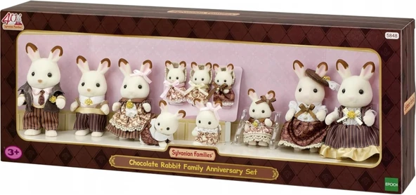 Epoch Sylvanian Families Çikolata Kulaklı Tavşan Ailesi Yıldönümü Seti ürün görseli 1