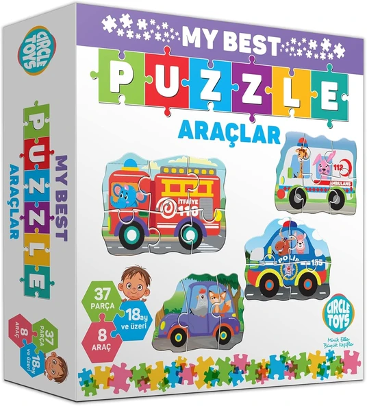 Circle My Best Puzzle Hayvanlar (Araçlar) ürün görseli 1