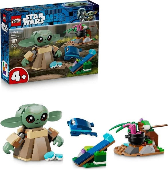 Wars: The Mandalorian Grogu’Nun Yuvası 75443-4 Yaş Üzeri Çocuklar Için Ayarlanabilir Grogu Figürü Sorgan Kurbağası İçeren Yaratıcı Oyuncak Yapım Seti, Hediye Fikri (107 Parça) ürün görseli 1