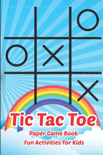 Tic Tac Toe Paper Game Book Fun Activities For Kids: Fun And Challenge To Play Game For Travel, Filled With Puzzles And Score Tracker. ürün görseli 1