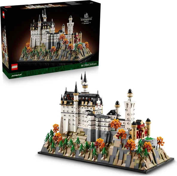 Architecture Neuschwanstein Şatosu 21063 – Tarihi Mimari Meraklısı Yetişkinler Için Detaylı Dekoratif Koleksiyonluk Model Yapım Seti, Doğum Günü Için Hediye Fikri (3455 Parça) ürün görseli 1
