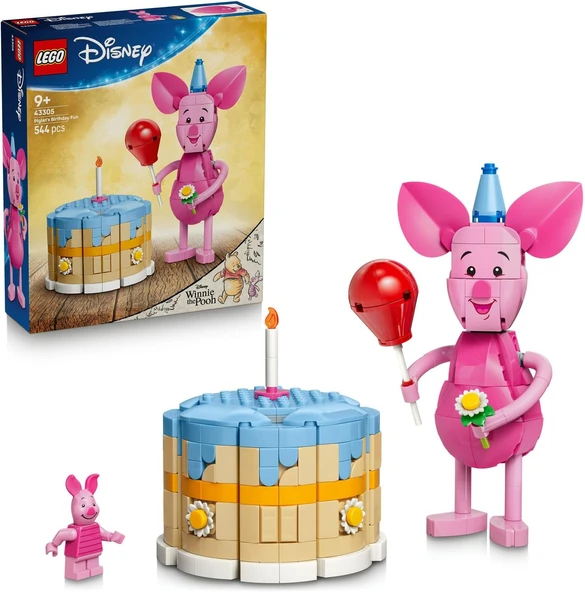 │ Piglet’In Doğum Günü Eğlencesi 43305-9 Yaş Üzeri Çocuklar Için Mumlu Doğum Günü Pastası Piglet Minifigürü İçeren Yaratıcı Oyuncak Yapım Seti, Hediye Fikri (544 Parça) ürün görseli 1