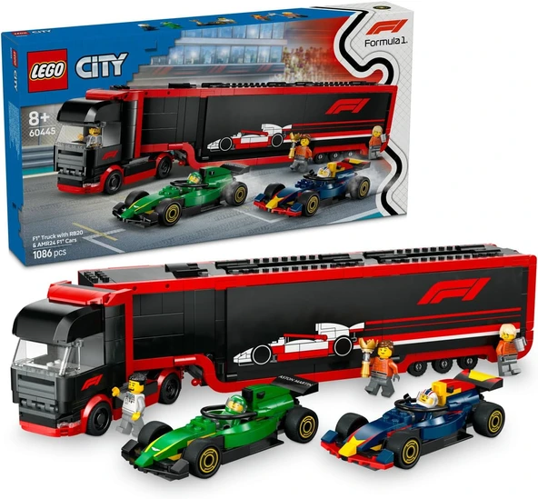 City Rb20 Amr24 F1 Arabalı F1 Kamyonu 60445-8 Yaş Üzeri Çocuklar Için Yarış Arabalı Yaratıcı Oyuncak Yapım Seti Doğum Günü Hediyesi (1086 Parça) ürün görseli 1