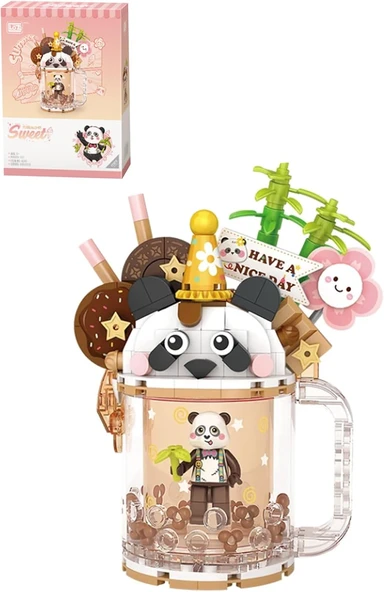 Loz Creative Serisi Panda Figürlü Bardak Modeli 297 Parça Oyuncak Yapım Seti Fflz-4206 ürün görseli 1