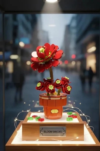 Miniso Gül Sukulenti Saksılı Mini Oyun Bloğu, 813810017 ürün görseli 1