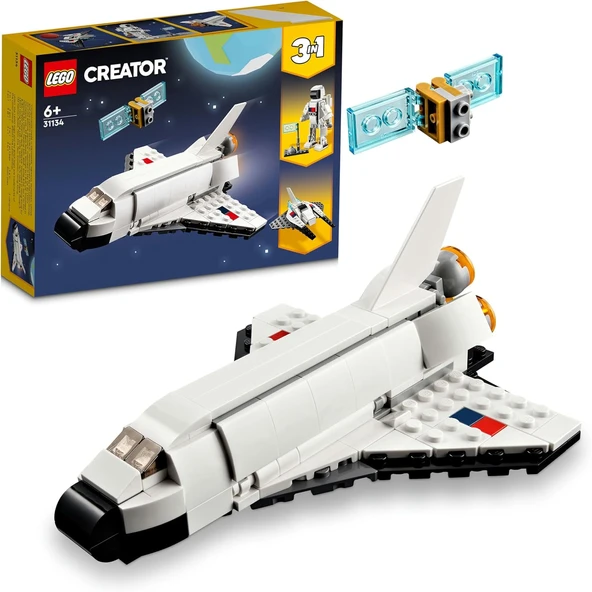 Creator Uzay Mekiği 31134-6 Yaş Üzeri Çocuklar İçin Astronot Uzay Gemisi Modelleri İçeren Yaratıcı Oyuncak Yapım Seti (144 Parça) ürün görseli 1