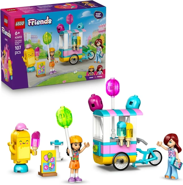 Friends Dondurma Balon Standı 42692 – 6 Yaş Üzeri Çocuklar Için Liann Paisley Mini Bebekleri Ile Çeşitli Aksesuarlar İçeren Yaratıcı Oyuncak Yapım Seti, Hediye Fikri (107 Parça) ürün görseli 1