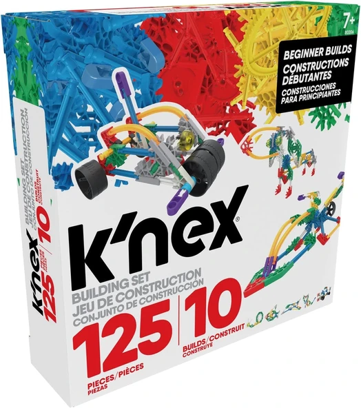 K'Nex 80206 Acemi Bina Seti, Yapı 10 3D Modelleri, Eğitici Oyuncaklar Çocuklar Için, 125 Parça Kök Öğrenme Kiti, Çocuklar Için Mühendislik, Renkli Bina İnşaat Oyuncak Çocuklar Için 7 + ürün görseli 1