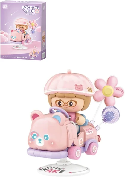 Loz Creative Serisi Sallanan Pembe Panda Modeli 189 Parça Oyuncak Yapım Seti Fflz-4301 ürün görseli 1